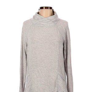 YOGALICIOUS Size M Light Grey Sweater High Neck thumbholes - SOFT Material